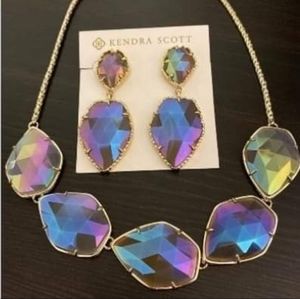 ISO Iridescent Agate Connely and Earrings